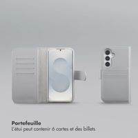 Selencia Étui portefeuille amovible Olyn avec MagSafe Samsung Galaxy S24 / S25 - Gris