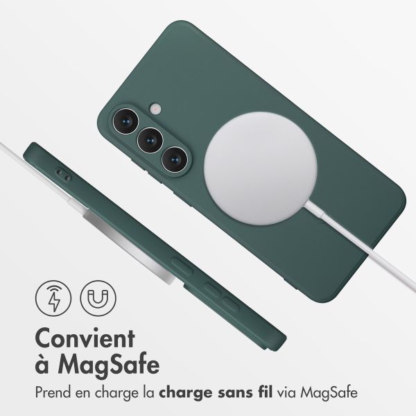imoshion Coque Couleur avec MagSafe Samsung Galaxy S25 FE - Vert foncé