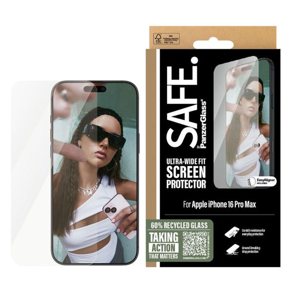 SAFE by PanzerGlass Protection d'écran Ultra-Wide Fit iPhone 16 Pro Max