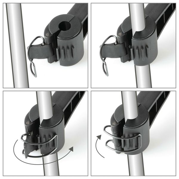 Lampa Support de téléphone scooter - Résistant aux éclaboussures - Fixation posurur rétroviseur et pare-brise - Noir