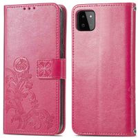 imoshion Etui de téléphone Fleurs de Trèfle Galaxy A22 (5G) - Fuchsia