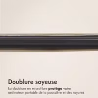 Accezz Leather Pochette ordinateur le Apple MacBook 13 pouces - Beige