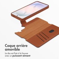 Accezz Étui de télephone portefeuille en cuir 2-en-1 avec MagSafe Samsung Galaxy S26 - Sienna Brown