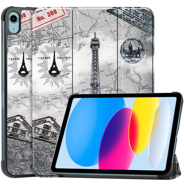 imoshion Coque tablette Trifold iPad 10 (2022) 10.9 pouces - Paris