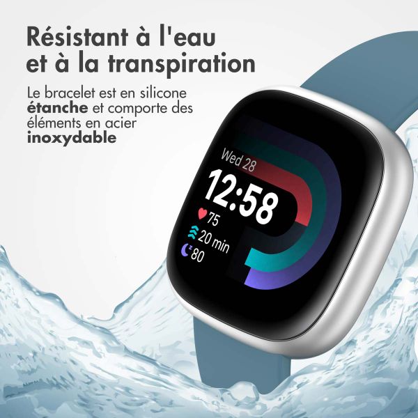 imoshion Bracelet silicone Fitbit Versa / Versa 2 / Versa Lite - Taille S - Blauw & Grijs / Blue & Grey