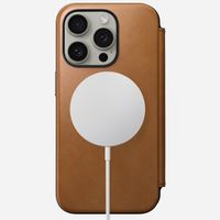 Nomad Étui de téléphone portefeuille Modern Leather Folio iPhone 15 Pro - English Tan