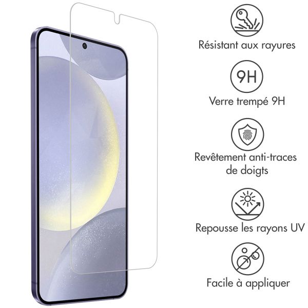 Accezz Protection d'écran en verre trempé Samsung Galaxy S24 Plus / S25 Plus