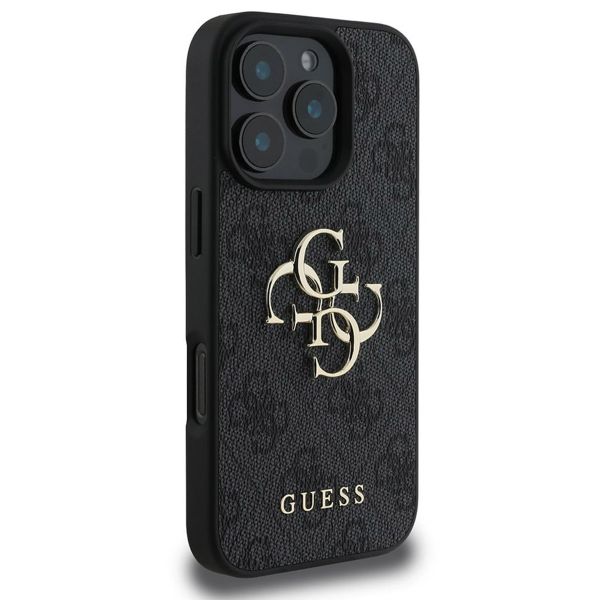 Guess Coque 4G Metal Logo Backcover Apple iPhone 16 Pro Max - Noir