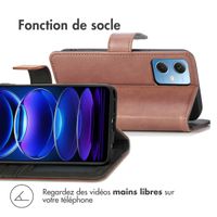 imoshion Étui de télephone portefeuille Xiaomi Redmi Note 12 - Marron