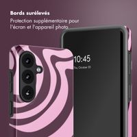 Selencia Coque arrière Vivid Samsung Galaxy S26 - Wavy Swirl Pink Plum