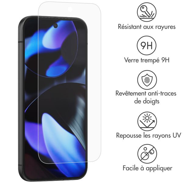 Accezz Protection d'écran en verre trempé Google Pixel 9 / 9 Pro
