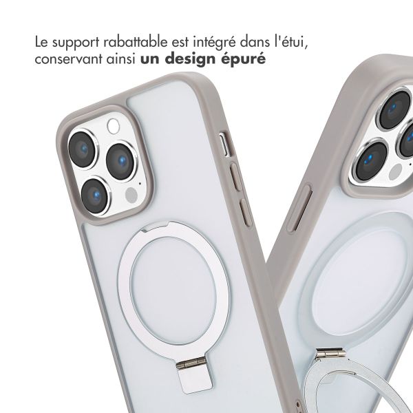 Accezz Coque Ring Stand avec MagSafe Apple iPhone 14 Pro Max - Gris