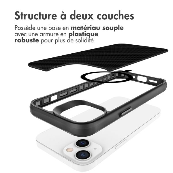 imoshion Rugged Hybrid Carbon Case avec MagSafe Apple iPhone 13 - Noir