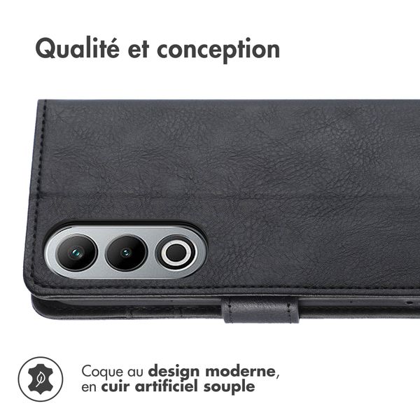 imoshion Étui de téléphone portefeuille Luxe OnePlus Nord CE 4 - Noir