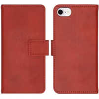 imoshion Étui de télephone portefeuille de luxe Apple iPhone SE (2022 / 2020) / 8 / 7 / 6(s) - Rouge