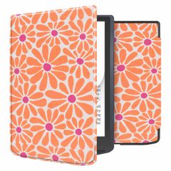 imoshion Slim Soft Sleepcover Pocketbook InkPad Color 3 / InkPad 4 - Orange Flowers Connect