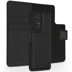 Accezz Étui de téléphone portefeuille en cuir de qualité supérieure 2 en 1 Samsung Galaxy A53 - Noir