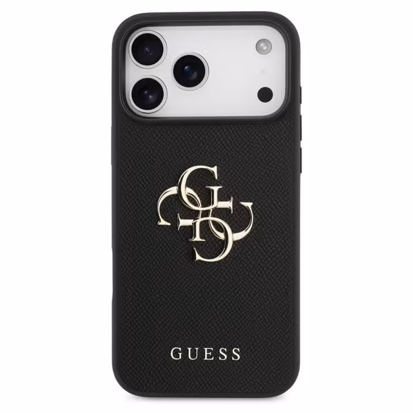 Guess Coque Big 4G Logo Grained Apple iPhone 17 Pro Max - Noir