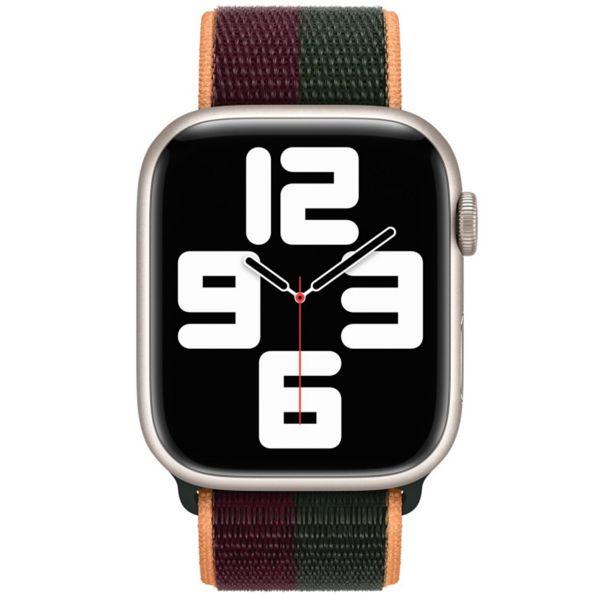 Apple Sport Loop Band Apple Watch Series 1 á 9 / SE (38/40/41 mm) | Series 10 (42 mm) - Dark Cherry/Forest Green