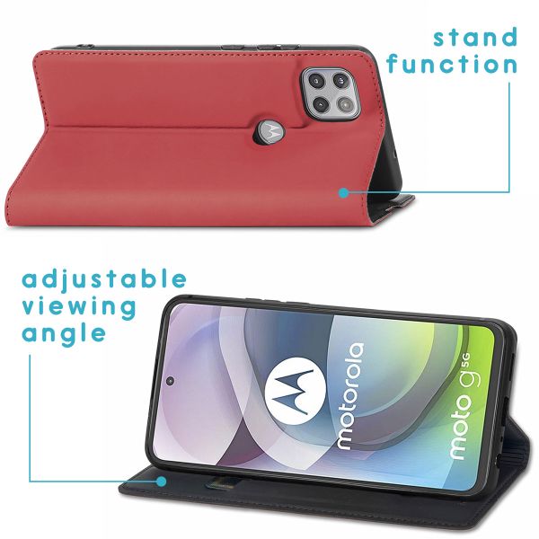 imoshion Étui de téléphone Slim Folio Motorola Moto G 5G - Rouge