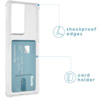 imoshion Coque silicone avec support de passe Samsung Galaxy S21 Ultra - Transparent