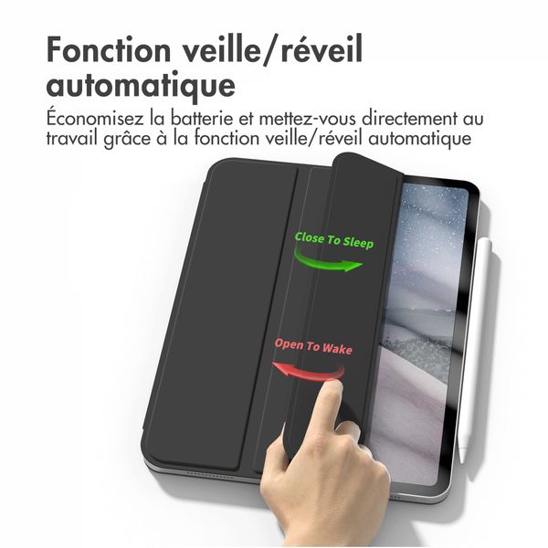 imoshion Magnetic etui de téléphone portefeuille Apple iPad Air 11 pouces (2025) M3 / (2024) M2 / Air 5 (2022) / Air 4 (2020) - Noir