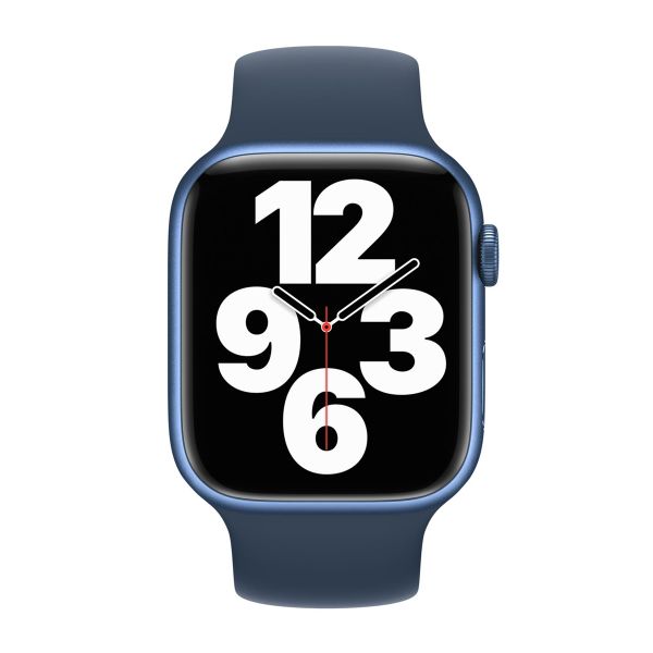 Apple Bracelet Boucle unique en Silicone Apple Watch | 38/40/41/42 mm - Taille 4 - Abyss Blue