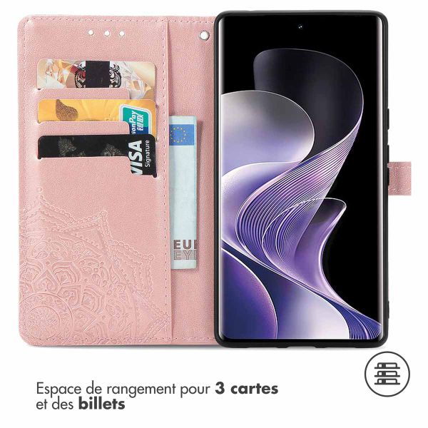 imoshion Etui de télephone Mandala Xiaomi Redmi Note 14 Pro Plus (5G) - Rose Doré