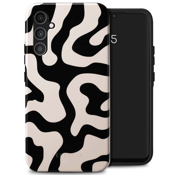 Selencia Coque arrière Vivid Tough Samsung Galaxy A34 (5G) - Art Wave Black