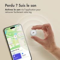 imoshion Mini Tag - Tracker Bluetooth pour iOS - 2 pack - Blanc