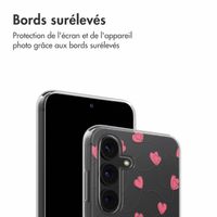 imoshion Coque design pour Samsung Galaxy S24 - Dusty Rose Connected Hearts