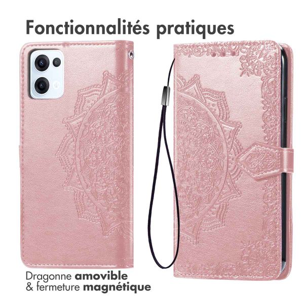 imoshion Etui de télephone Mandala Oppo Reno 13 - Rose Doré