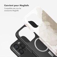 Selencia Coque arrière Vivid avec MagSafe Apple iPhone 15 Pro - Marble Light Brown