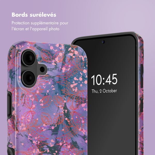 Selencia Coque arrière Vivid avec MagSafe Apple iPhone 16 - Fresh Paint Flower Orange