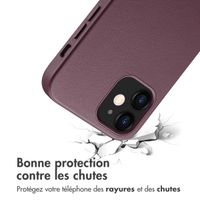 Accezz Coque arrière en cuir avec MagSafe Apple iPhone 12 (Pro) - Heath Purple