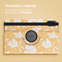 imoshion Coque tablette Design rotatif à 360° Honor Pad X9 - Yellow Flowers