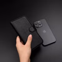 Selencia Étui portefeuille amovible Olyn avec MagSafe Samsung Galaxy S24 Ultra - Noir