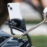 Lampa Smart Scooter Grip - Support de téléphone scooter - Fixation posurur rétroviseur et pare-brise - Noir