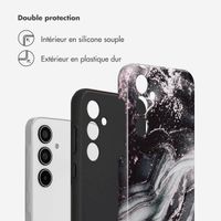 Selencia Coque arrière Vivid Tough Samsung Galaxy A35 - Chic Marble Black