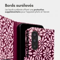 imoshion Étui de télephone portefeuille Design Samsung Galaxy A56 - Bloom Love Blush