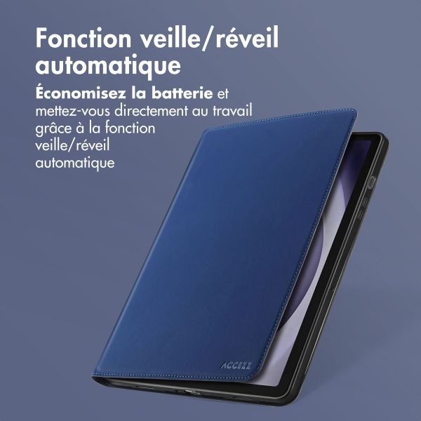 Accezz Coque tablette Classic Samsung Galaxy Tab A9 Plus - Bleu foncé