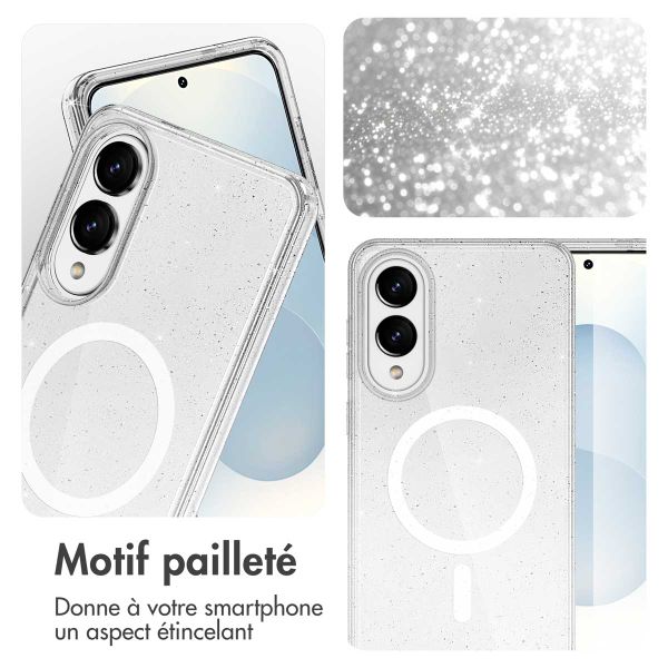 imoshion Coque Pailletée avec MagSafe Samsung Galaxy S25 Edge - Transparent