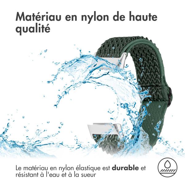 imoshion Bracelet en nylon élastique Fitbit Charge 5 - Vert