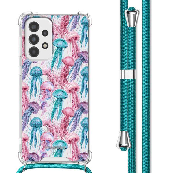 imoshion Coque Design avec cordon Samsung Galaxy A33 - Jellyfish Watercolor