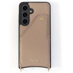 Dutchies Coque avec porte-cartes Samsung Galaxy S24 - Cordon de téléphone non inclus - Beige