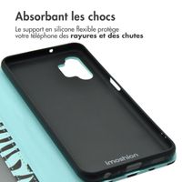 imoshion Étui de télephone portefeuille Design Samsung Galaxy A13 (4G) - Black Blue Stripes
