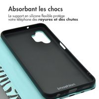 imoshion Étui de téléphone portefeuille Design Samsung Galaxy A13 (4G) - Black Blue Stripes