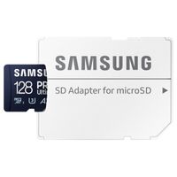 Samsung PRO Ultimate microSD - 128GB - Inclus un adaptateur SD - UHS-I/U3/Full HD/4K UHD