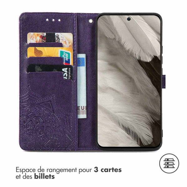 imoshion Etui de téléphone portefeuille Mandala Google Pixel 8 - Violet