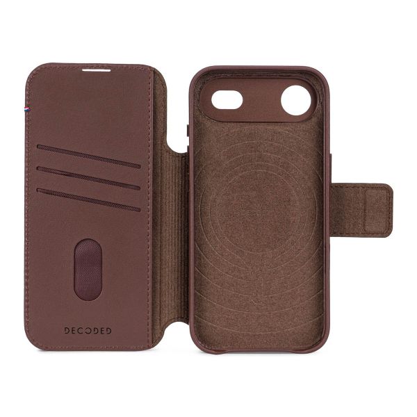 Decoded Portefeuille détachable 2 en 1 en cuir MagSafe Apple iPhone Air - Chocolate Brown